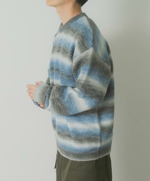 URBAN RESEARCH ITEMS / アーバンリサーチ アイテムズ ニット・セーター | グラデーションクルーネックルーズニット | 詳細30