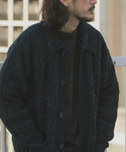 URBAN RESEARCH ITEMS / アーバンリサーチ アイテムズ カーディガン・ボレロ | ウール混 フィッシャーマンカーディガン | 詳細1