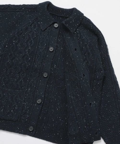 URBAN RESEARCH ITEMS / アーバンリサーチ アイテムズ カーディガン・ボレロ | ウール混 フィッシャーマンカーディガン | 詳細10