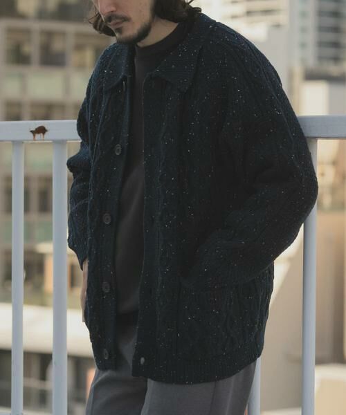 URBAN RESEARCH ITEMS / アーバンリサーチ アイテムズ カーディガン・ボレロ | ウール混 フィッシャーマンカーディガン | 詳細2