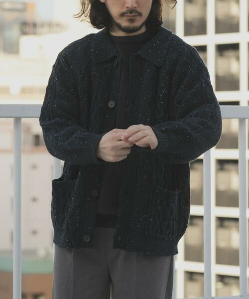 URBAN RESEARCH ITEMS / アーバンリサーチ アイテムズ カーディガン・ボレロ | ウール混 フィッシャーマンカーディガン | 詳細3