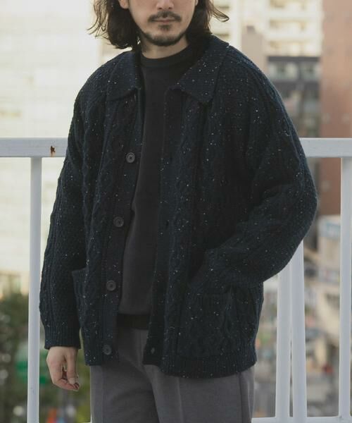 URBAN RESEARCH ITEMS / アーバンリサーチ アイテムズ カーディガン・ボレロ | ウール混 フィッシャーマンカーディガン | 詳細4