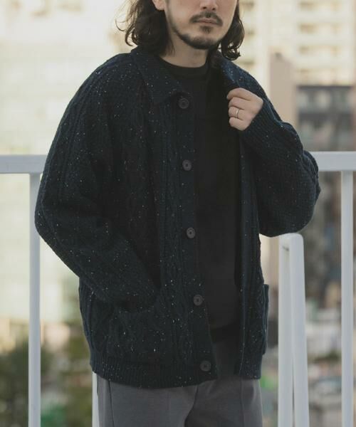 URBAN RESEARCH ITEMS / アーバンリサーチ アイテムズ カーディガン・ボレロ | ウール混 フィッシャーマンカーディガン | 詳細5