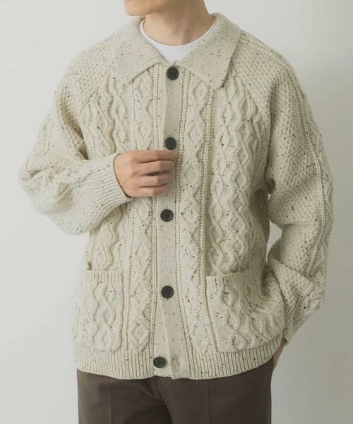 URBAN RESEARCH ITEMS / アーバンリサーチ アイテムズ カーディガン・ボレロ | ウール混 フィッシャーマンカーディガン | 詳細18