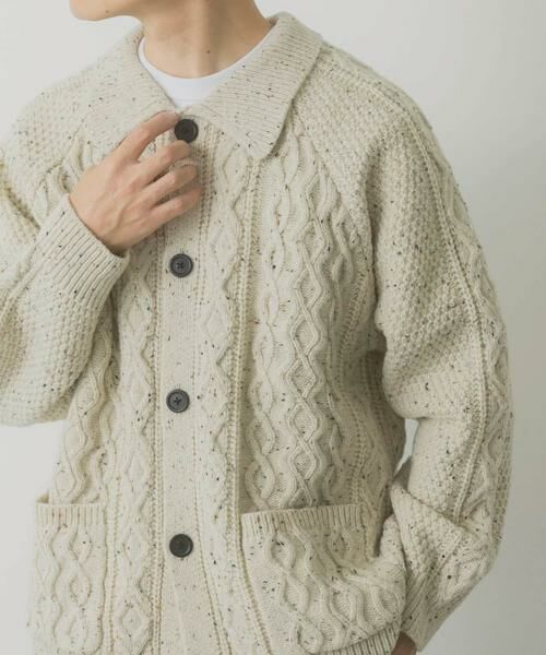 URBAN RESEARCH ITEMS / アーバンリサーチ アイテムズ カーディガン・ボレロ | ウール混 フィッシャーマンカーディガン | 詳細19