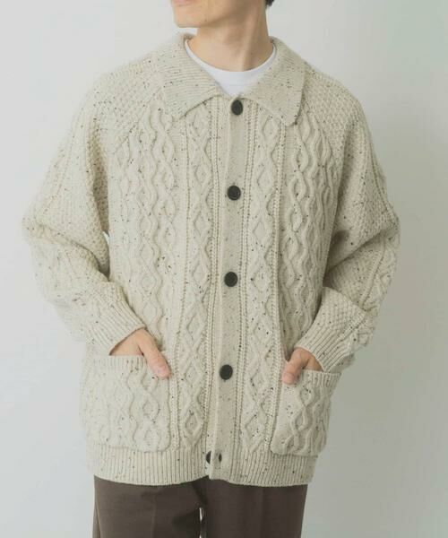 URBAN RESEARCH ITEMS / アーバンリサーチ アイテムズ カーディガン・ボレロ | ウール混 フィッシャーマンカーディガン | 詳細20