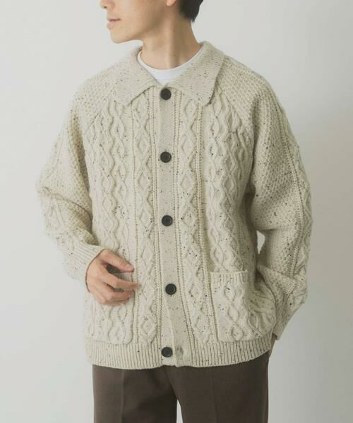 URBAN RESEARCH ITEMS / アーバンリサーチ アイテムズ カーディガン・ボレロ | ウール混 フィッシャーマンカーディガン | 詳細21