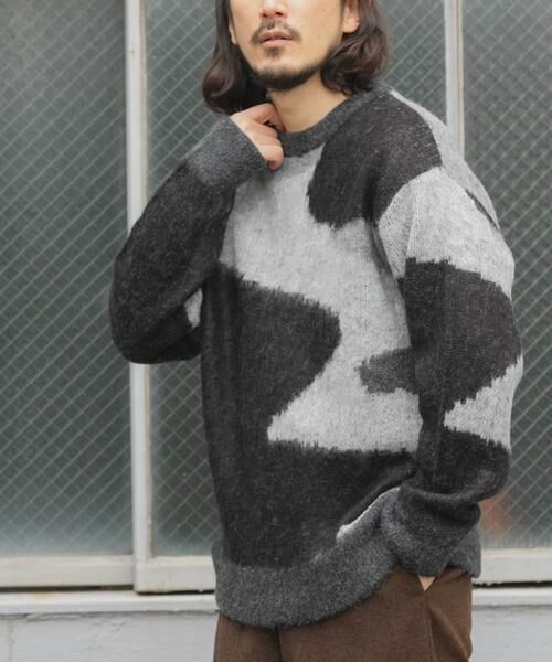 URBAN RESEARCH ITEMS / アーバンリサーチ アイテムズ ニット・セーター | モヘヤタッチカモフラリラックスニット | 詳細20
