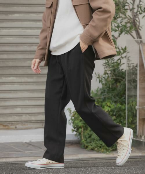 URBAN RESEARCH ITEMS / アーバンリサーチ アイテムズ その他パンツ | 『洗濯可』静電気防止ジャージメルトンスラックス(ブラック)