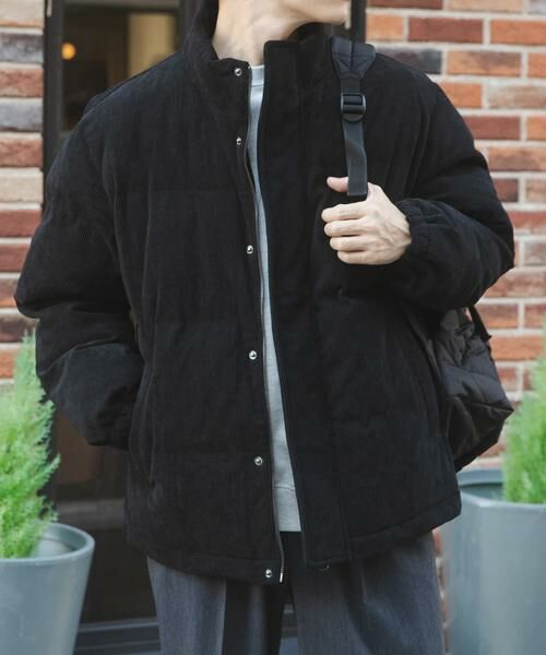 URBAN RESEARCH ITEMS/アーバンリサーチ アイテムズ コーディロイ 中綿ハイネックジャケット ブラック M URBAN RESEARCH ITEMS/アーバンリサーチ アイテムズ コーディロイ 中綿ハイネックジャケット ブラック M