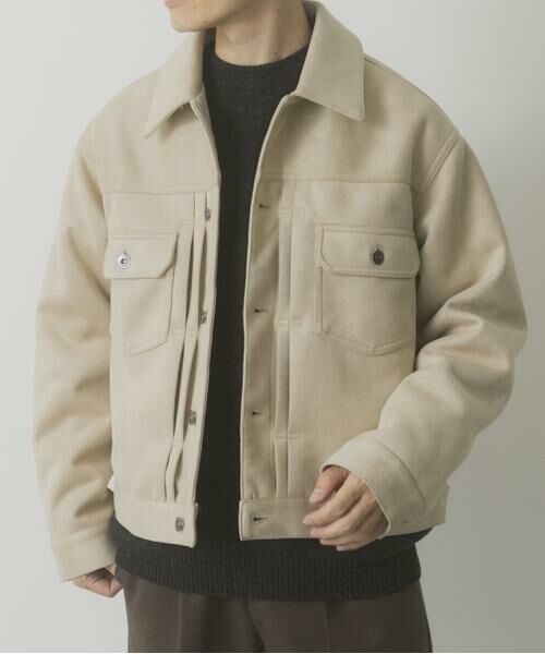 URBAN RESEARCH ITEMS/アーバンリサーチ アイテムズ F.S. プリーテッドジャケット ベージュ M