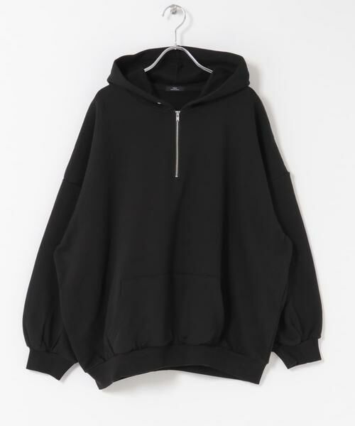 URBAN RESEARCH ITEMS/アーバンリサーチ アイテムズ ハイヒートコットンハーフジップスウェット ブラック FREE URBAN RESEARCH ITEMS/アーバンリサーチ アイテムズ ハイヒートコットンハーフジップスウェット ブラック FREE