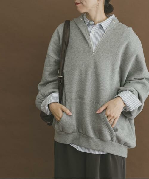 URBAN RESEARCH ITEMS / アーバンリサーチ アイテムズ パーカー | ハイヒートコットンハーフジップスウェット | 詳細9