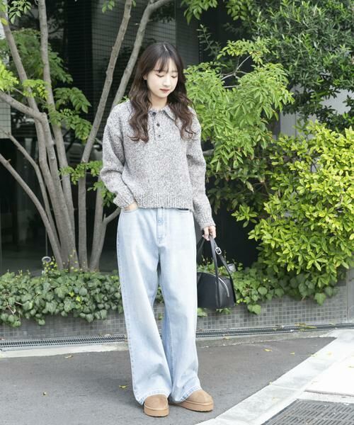 URBAN RESEARCH ITEMS / アーバンリサーチ アイテムズ ニット・セーター | ネップミックスポロニット | 詳細3