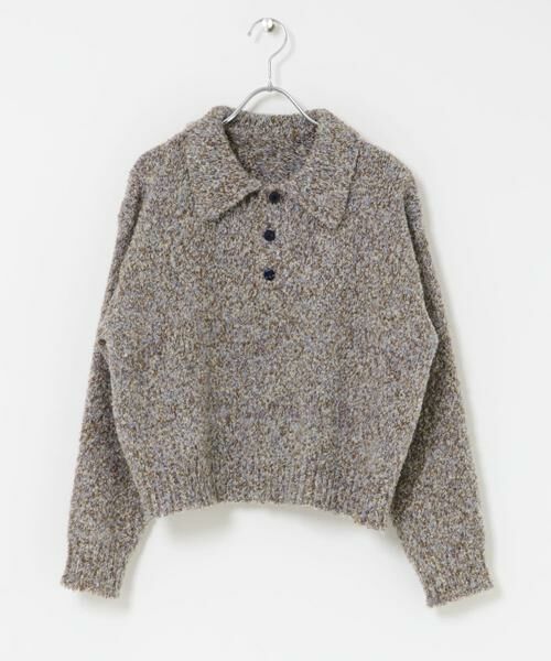 URBAN RESEARCH ITEMS / アーバンリサーチ アイテムズ ニット・セーター | ネップミックスポロニット | 詳細7