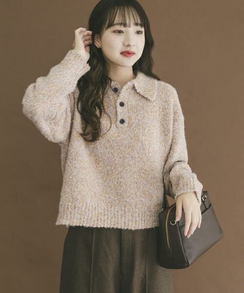 URBAN RESEARCH ITEMS / アーバンリサーチ アイテムズ ニット・セーター | ネップミックスポロニット | 詳細9