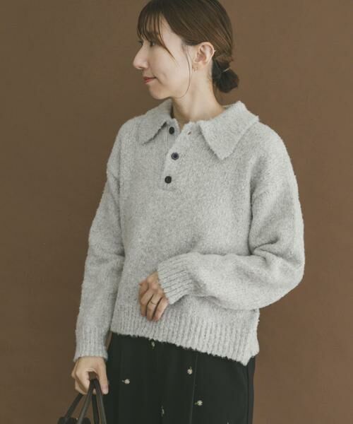 URBAN RESEARCH ITEMS / アーバンリサーチ アイテムズ ニット・セーター | ネップミックスポロニット | 詳細18
