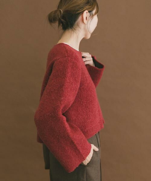 URBAN RESEARCH ITEMS / アーバンリサーチ アイテムズ カーディガン・ボレロ | ブークレジップショートカーディガン | 詳細2