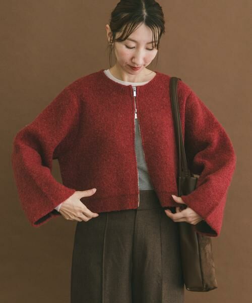 URBAN RESEARCH ITEMS / アーバンリサーチ アイテムズ カーディガン・ボレロ | ブークレジップショートカーディガン | 詳細3