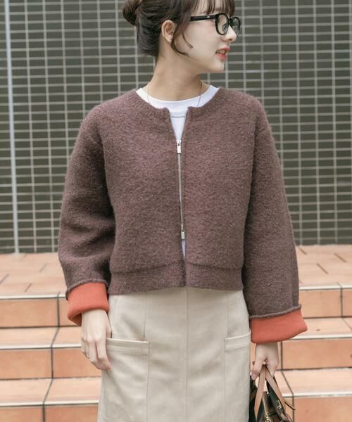 URBAN RESEARCH ITEMS / アーバンリサーチ アイテムズ カーディガン・ボレロ | ブークレジップショートカーディガン | 詳細9