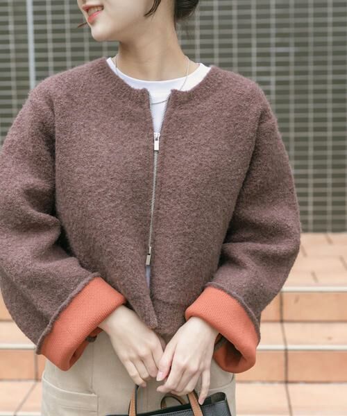 URBAN RESEARCH ITEMS / アーバンリサーチ アイテムズ カーディガン・ボレロ | ブークレジップショートカーディガン | 詳細12