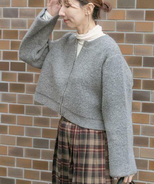 URBAN RESEARCH ITEMS / アーバンリサーチ アイテムズ カーディガン・ボレロ | ブークレジップショートカーディガン | 詳細19