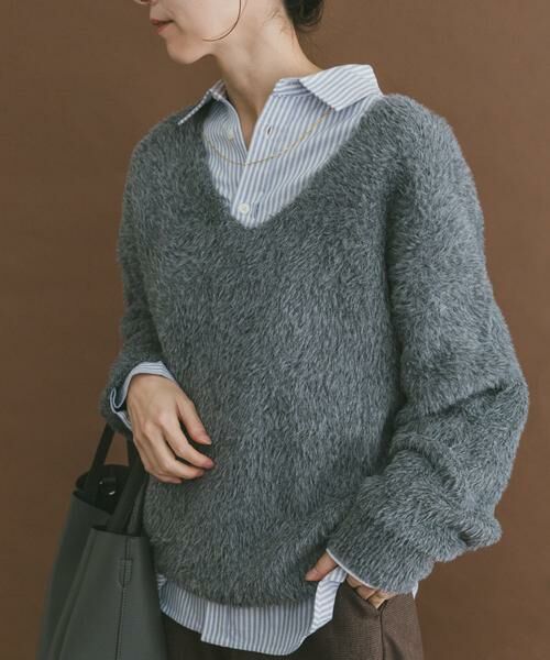 URBAN RESEARCH ITEMS / アーバンリサーチ アイテムズ ニット・セーター | アニモシャギーVネックニット | 詳細9