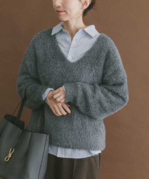 URBAN RESEARCH ITEMS / アーバンリサーチ アイテムズ ニット・セーター | アニモシャギーVネックニット | 詳細10