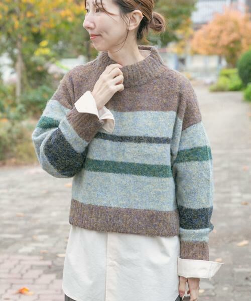 URBAN RESEARCH ITEMS / アーバンリサーチ アイテムズ ニット・セーター | マルチボーダーニット | 詳細1
