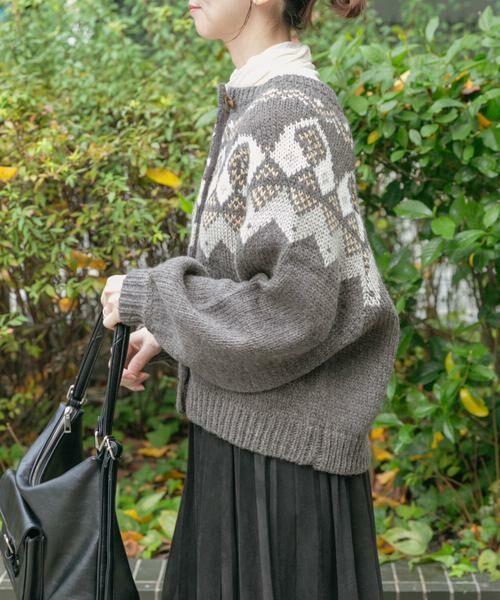URBAN RESEARCH ITEMS / アーバンリサーチ アイテムズ カーディガン・ボレロ | ノルディックボリュームスリーブカーディガン | 詳細10