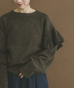 URBAN RESEARCH ITEMS / アーバンリサーチ アイテムズ ニット・セーター | フリルクルーネックニット