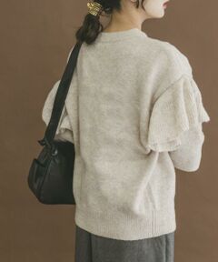 URBAN RESEARCH ITEMS / アーバンリサーチ アイテムズ ニット・セーター | フリルクルーネックニット