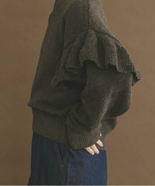 URBAN RESEARCH ITEMS / アーバンリサーチ アイテムズ ニット・セーター | フリルクルーネックニット | 詳細2