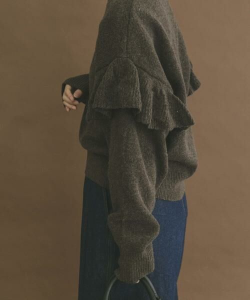 URBAN RESEARCH ITEMS / アーバンリサーチ アイテムズ ニット・セーター | フリルクルーネックニット | 詳細3