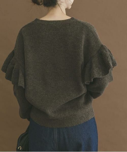 URBAN RESEARCH ITEMS / アーバンリサーチ アイテムズ ニット・セーター | フリルクルーネックニット | 詳細4