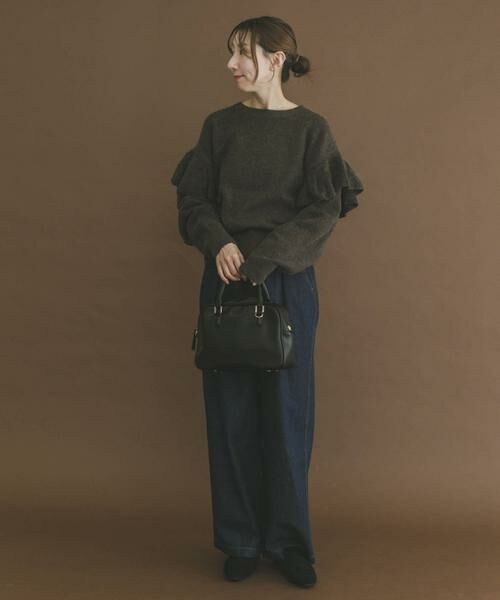 URBAN RESEARCH ITEMS / アーバンリサーチ アイテムズ ニット・セーター | フリルクルーネックニット | 詳細5