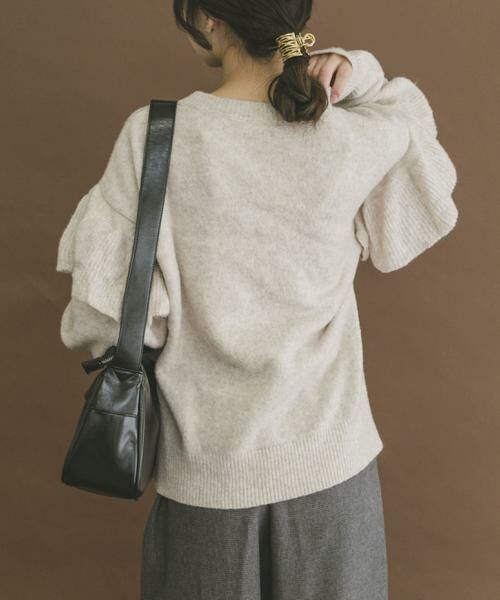 URBAN RESEARCH ITEMS / アーバンリサーチ アイテムズ ニット・セーター | フリルクルーネックニット | 詳細12