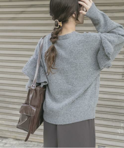 URBAN RESEARCH ITEMS / アーバンリサーチ アイテムズ ニット・セーター | フリルクルーネックニット | 詳細19
