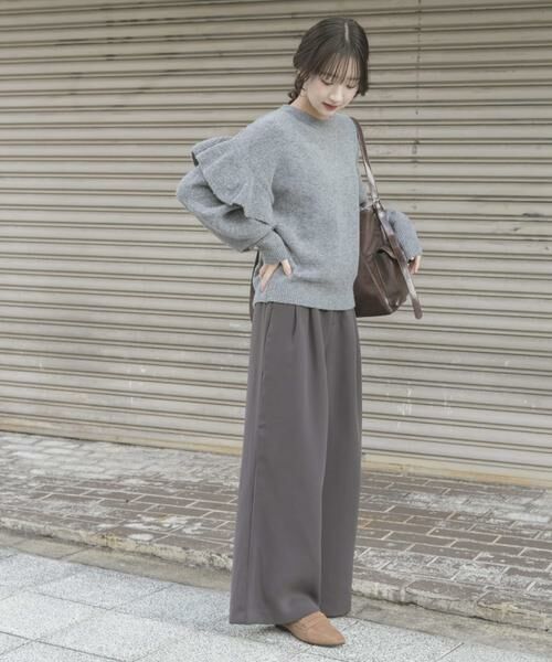 URBAN RESEARCH ITEMS / アーバンリサーチ アイテムズ ニット・セーター | フリルクルーネックニット | 詳細20