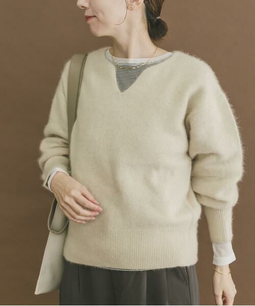 URBAN RESEARCH ITEMS / アーバンリサーチ アイテムズ ニット・セーター | ラクーンキーネックニット | 詳細18