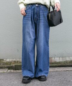 URBAN RESEARCH ITEMS / アーバンリサーチ アイテムズ デニムパンツ | ベルト付ワイドデニム