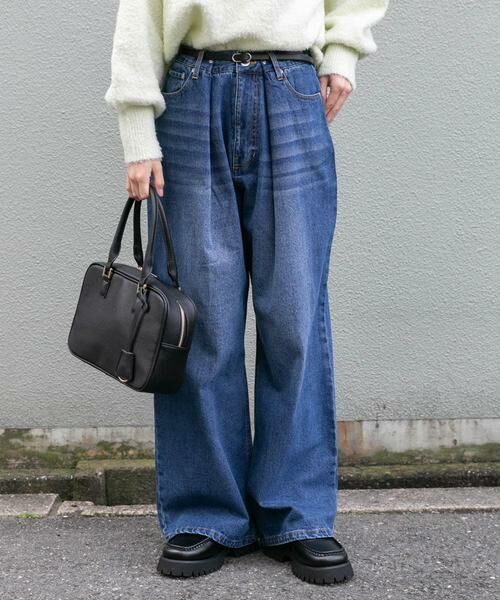 URBAN RESEARCH ITEMS / アーバンリサーチ アイテムズ デニムパンツ | ベルト付ワイドデニム | 詳細3