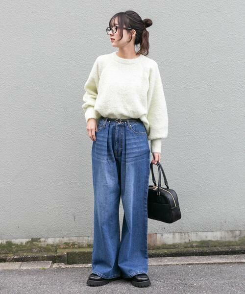 URBAN RESEARCH ITEMS / アーバンリサーチ アイテムズ デニムパンツ | ベルト付ワイドデニム | 詳細4