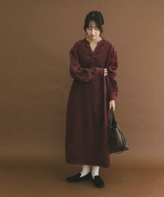 URBAN RESEARCH ITEMS / アーバンリサーチ アイテムズ ワンピース | ライトコーデュロイスキッパーワンピース