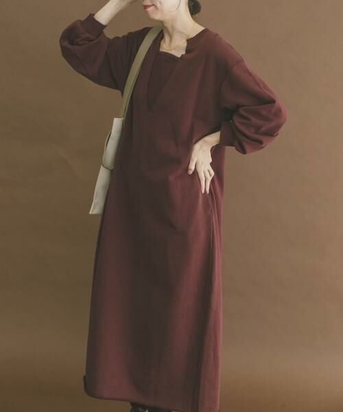 URBAN RESEARCH ITEMS / アーバンリサーチ アイテムズ ワンピース | スウェットロングスリーブワンピース | 詳細1