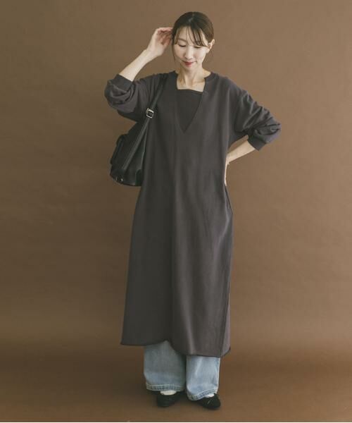 URBAN RESEARCH ITEMS / アーバンリサーチ アイテムズ ワンピース | スウェットロングスリーブワンピース | 詳細14