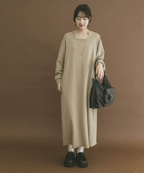 URBAN RESEARCH ITEMS / アーバンリサーチ アイテムズ ワンピース | スウェットロングスリーブワンピース | 詳細20