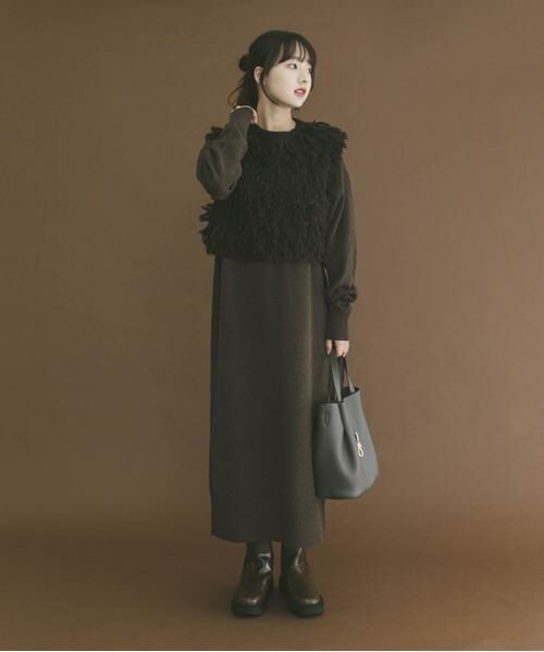 URBAN RESEARCH ITEMS / アーバンリサーチ アイテムズ ワンピース | ループニットベストセットワンピース | 詳細11