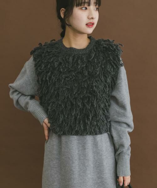 URBAN RESEARCH ITEMS / アーバンリサーチ アイテムズ ワンピース | ループニットベストセットワンピース | 詳細19