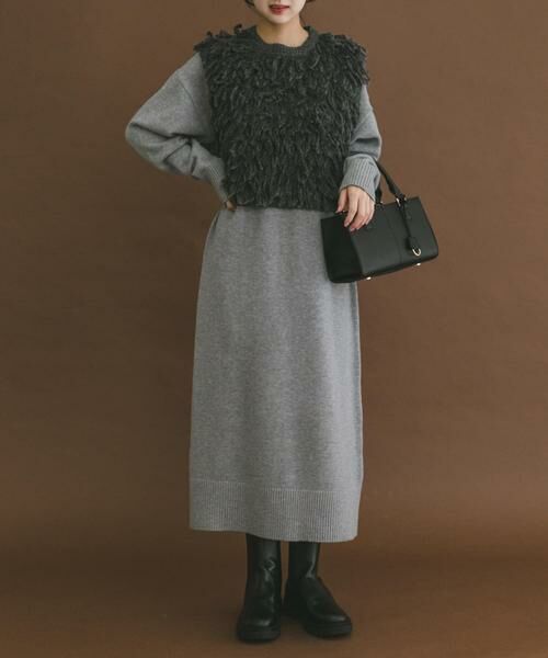 URBAN RESEARCH ITEMS / アーバンリサーチ アイテムズ ワンピース | ループニットベストセットワンピース | 詳細20